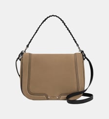Grand sac bandoulière Ella en cuir lisse et nubuck Le Tanneur