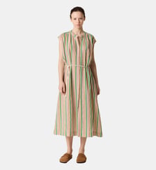 Robe longue ample Richie rayée coton bio Leon & Harper