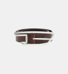 Ceinture en cuir de 3 cm avec boucle à logo D Diesel
