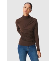 Tee-shirt col montant effets drapés Ikks
