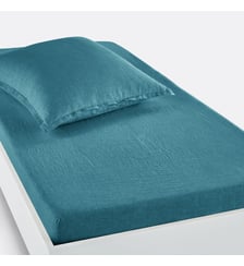 Drap housse enfant lin lavé, bonnet 30cm La Redoute Interieurs
