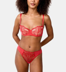 Tanga Poésie rouge Maison Lejaby