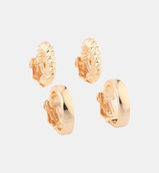 Boucles d'oreilles clips - set x2 créoles dorées Balaboosté