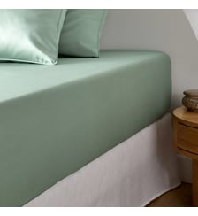 Drap-housse en satin de coton, 153 fils, bonnet 30 cm La Redoute Interieurs