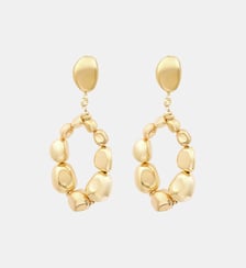 Boucles d'oreilles larges clips   doré à l'or fin - Loulou Satellite