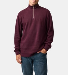Sweatshirt droit en coton à col zip Alton Ave Rodd & Gunn