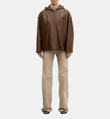 Veste à capuche en cuir vieilli - PAM Gerard Darel