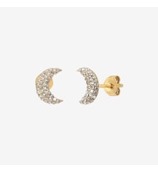 Boucles d'oreilles dorées golden shadow moon - kuchi Caroline Najman