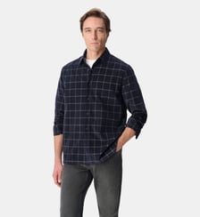 Chemise easy velours à carreaux Ikks