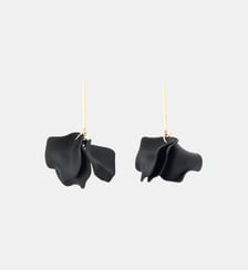 Boucles d'oreilles pendantes pétales noirs Balaboosté