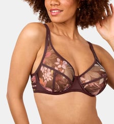 Soutien-gorge grande taille avec armatures Nufit Garden motif floral Maison Lejaby