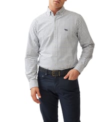 Chemise slim en coton oxford à carreaux col boutonné Gunn unisexe Rodd & Gunn