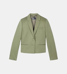 Veste de tailleur courte en lin et coton The Kooples