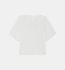 T-shirt -  coton col festonné broderie anglaise Tartine Et Chocolat