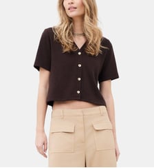 T-shirt tvacances - Motif uni - Coupe droite Caroll