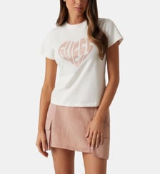 T-shirt logo strass Guess
