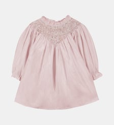 Robe - Rosée soie smocks perles Tartine Et Chocolat