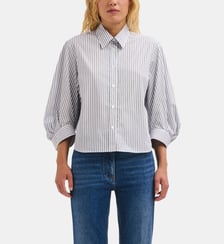 Chemise courte en popeline à rayures - LIA Pablo