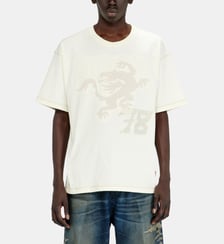 T-shirt décontracté avec imprimés et broderies Diesel