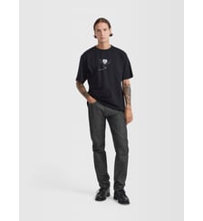 t-shirt Chris en jersey de coton artiste Roberto Martinez noir Agnès b.