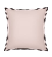 Taie D'oreiller Pure White Percale Lavée Pink  Finition Black Drouault