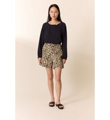 Short large Qitu effet léopard coton Leon & Harper