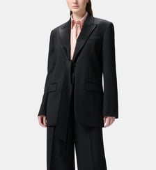Blazer oversize en laine avec col en satin Pinko