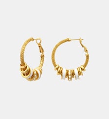Boucles d'oreilles créoles   doré à l'or fin - Alicudi Satellite