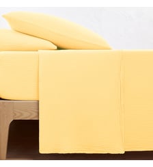Drap plat uni gaze de coton La Redoute Interieurs