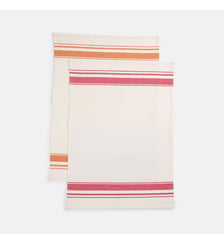Lot de 2 torchons coton rayé La Redoute Interieurs