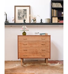 Commode scandinave en bois Olga N°1085- Produit chiné Debongout