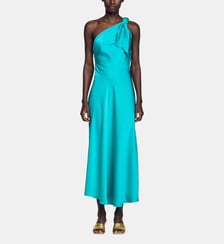 Robe longue satinée à nœud Sandro