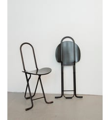 Lot de 2 chaises pliantes en métal Alma N°1298- Produit chiné Debongout