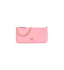 Horizontal flat bag en cuir Pinko