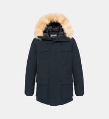 Parka à capuche effet fourrure amovible Schott