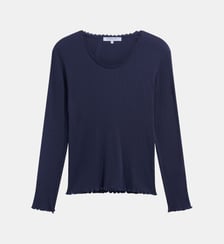 T-shirt dentelle en coton et modal - BONA Gerard Darel