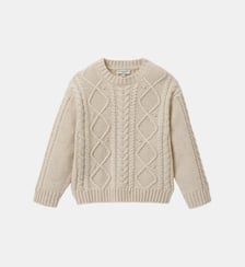 Pull torsadé avec laine Fille Cyrillus
