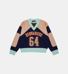 Pull à col en V avec logo Dsquared2