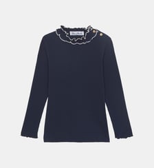T-shirt -  coton col volanté Tartine Et Chocolat