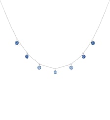 Collier CONFETTI BLEU - Saphirs bleus, poids total 2ct approx. - Or blanc 750‰ La Brune & La Blonde