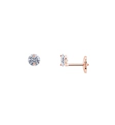 Puces d'oreilles 360° - 2 diamants, poids total 0,60ct approx.  - Or rose 750‰ La Brune & La Blonde