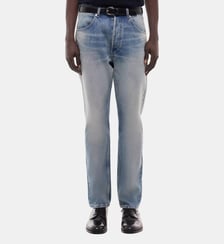 Pantalon 5 poches en denim faux uni Fursac