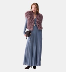 Robe longue en Lurex plissé Liu Jo