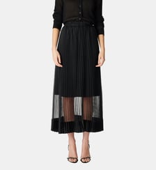 Jupe midi plissée en tulle Ikks