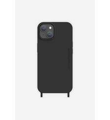 Coque de téléphone noir carbone soft touch avec anneaux pour iPhone 15 Plus La Coque Française