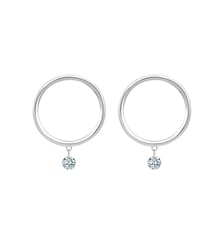 Boucles d'oreilles EXCENTRIQUE - 2 diamants, poids total 0,20ct approx. - Or blanc 750‰ La Brune & La Blonde