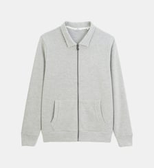 Sweat zippé French Rib col chemise Serge Blanco