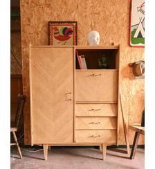 Secrétaire scandi en bois Honoré N°228 - Produit chiné Debongout