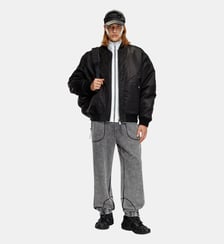 Veste bomber en nylon rembourré avec Oval D Diesel