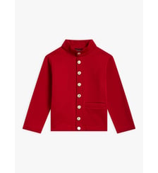 cardigan Ivan en molleton de coton rouge tulipe Agnès b.